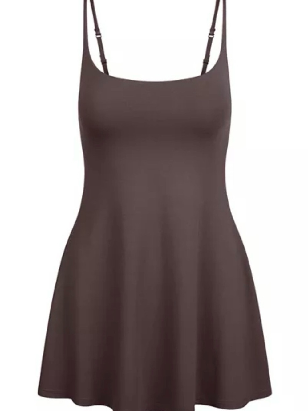 SKIMS Smooth Layers Mini Dress Size Medium in Raisin NWOT - Picture 3 of 8